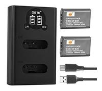 DSTE NP-BX1 Battery (2-Pack) and Dual Charger Compatible with Sony DSC-HX90 DSC-HX95 DSC-RX100