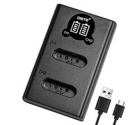 DSTE NP-BX1 Battery USB Dual Quick Charger with LCD Display Compatible for Sony ZV1, ZV-1, Cyber-shot DSC-RX100, HDR-CX405, HDR-GWP88VB, HDR-GWP88VE