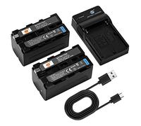 DSTE NP-F750 NP-F770 Battery (2-pack) and Charger Compatible with Sony CCD-TR710 CCD-TR713E CCD-TR716 CCD-TR717 CCD-TR718 CCD-SC65 CCD-SC7 CCD-SC7/E CCD-SC8/E CCD-SC9