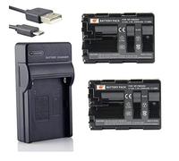 DSTE NP-FM500H Li-ION Battery (2-Pack) and USB Charger Costume Compatible with Sony A57, A58, A65, A65V, A77, A77V, A99