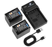 DSTE NP-FV70 Battery (2-pack) and Charger Compatible with Sony DCR-SX21,DCR-SX45,DCR-SX63,DCR-SX65