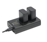 DSTE NP-FW50 Camera Batteries, 2 Pack 1950 mAh Battery Charger Charging Set Compatible with Sony DSC-RX10 A6500 A6300 A6000 A5100 A7II A7RII A7SII A7S A7S2 (USB Type-C and USB-A 2.0 Port)