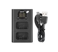 DSTE NP-FW50 FW50 Dual USB Charger with LCD Display Compatible with Sony ZV-E10 RX10 IV Alpha 7(a7)/7R(a7R) - Powered by USB Cable Type C to USB-A 2.0 Male