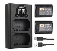 DSTE NP-FZ100 Rechargeable Battery (Pack of 2) and Smart LED Dual USB Charger Compatible with Sony Alpha 9 A9 A9S Alpha 9R A9R A7II A7RIII ILCE-7RM3