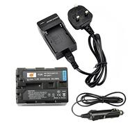 DSTE® NP-QM71D Rechargeable Li-ion Battery + DC01U Travel and Car Charger Compatible with Sony DCR-DVD300 DCR-DVD301 DCR-HC14 DCR-PC100 DCR-TRV6 Camera as NP-FM50 NP-FM55H NP-FM70 NP-FM90 NP-QM91