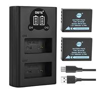 DSTE NP-W126 Battery (2-Pack) and Smart LED Dual USB Charger Compatible with Fuji Finepix HS30EXR HS33EXR HS50EXR X-A1 X-E1 X-T10 X-A2 X-H1
