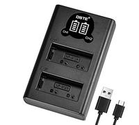 DSTE NP-W126 NP-W126s Battery USB Dual Quick Charger with LCD Display Compatible for Fujifilm FinePix HS30EXR, HS33EXR, HS35EX, HS50EXR, X-A1, X-E1, X-E2, X-M1, X-Pro1, X-T1