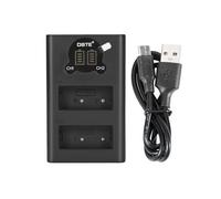 DSTE NP-W126 NP-W126S Dual USB Charger with LCD Display Compatible with Fuji NP-W126S, HS30 EXR, HS30EXR, HS33 EXR, HS50 EXR, HS50EXR, X-A1 - Powered by Type C USB Cable to USB-A 2.0 Male