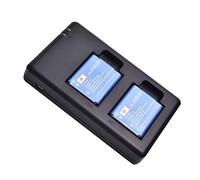 DSTE Pack of 2 Replacement Battery NP-BJ1 Battery + Dual Charger USB Compatible with Nikon EN-EL19, Coolpix S3300, S4100, S4150, S4200, S4300, S6400, Sony RX0, RX0 II (DSC-RX0M2) Camera