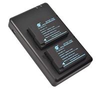 DSTE Replacement Battery Set DMW-BLC12 Battery + Dual Charger USB Compatible with Panasonic Lumix DMC-G5 DMC-G6 DMC-GH2 DMC-FZ200