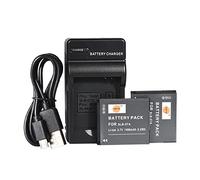 DSTE SLB-07A Li-ion Battery (2-Pack) and Micro USB Charger Compatible for Samsung SLB-07 SLB-07B SLB-07EP PL150 PL151 ST45 ST50 ST500 ST550 ST560 ST600 TL100 TL210 TL220 TL225 TL90 Camera