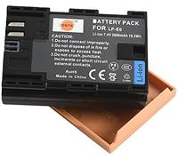 DSTE Spare Battery Compatible for Canon LP-E6 LP-E6N EOS 5D Mark II 5D Mark III 5D Mark IV 5DS 5DS R 6D 7D 60D 60Da 70D 80D 90D 7D MarkII 7D MarkIII XC10 XC15 Digital Camera