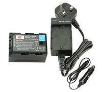 DSTE SSL-JVC50 Spare Battery and DC164 Travel Charger Compatible for JVC SSL-JVC50 HM600 HM650 GY-LS300
