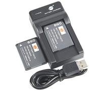 DSTE VW-VBX070 Li-ion Battery (2-Pack) and Micro USB Charger Suit for Panasonic HX-DC1 HX-DC10 HX-DC10GK HX-DC15