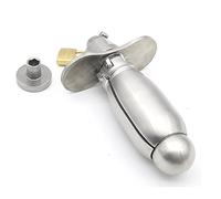 DstoLusre BDSM Butt Plug Metal Male Chastity Lock Device Anus Expansion SM Game Stainless Steel Anal Plug Anus Dilator SM Erotic Sex Toys for Women Men
