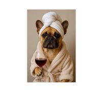 DSTRJ Funny Dog Art Poster 8 Canvas Poster Wall Art Decor Print Picture Paintings for Living Room Bedroom Decoration 12x18inch(30x45cm)