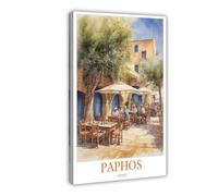 DSTRJ Paphos Cyprus Travel Poster 1 Canvas Poster Bedroom Decor Landscape Office Room Decor Gift 12x18inch(30x45cm)
