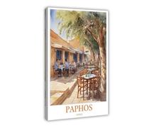 DSTRJ Paphos Cyprus Travel Poster 3 Canvas Poster Bedroom Decor Landscape Office Room Decor Gift 12x18inch(30x45cm)