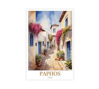 DSTRJ Paphos Cyprus Travel Poster 5 Canvas Poster Bedroom Decor Landscape Office Room Decor Gift 12x18inch(30x45cm)