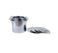 DSUK Large Stainless Steel Stock Pot Brew Boiling Stew Soup Cooking Pot Kitchen Cookware Pot (6 Litre)