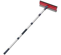 DSV Standard Professional Window Squeegee | 2-in-1 Window Cleaner Sponge and 10" Soft Rubber Strip with Telescopic Extension Pole 34 INCH & 86.5 cm | Adjustable to Clean from Multiple Angles