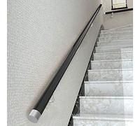 DSVONAUS Handrails for Stairs Black,Non-slip Wooden Handrails With Fittings,Home Against The Wall Indoor Loft Railings Handrails Corridor Support Rod 50~400cm (Size : 180cm)