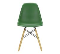 DSW plastic chair - maple base - Charles & Ray Eames Emerald green one size