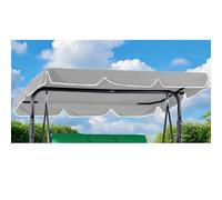 DSWCKNVK Hollywood Waterproof Swing Roof, Classic Garden Swing Canopy with 4 Adjustable Tunnels (Grey)