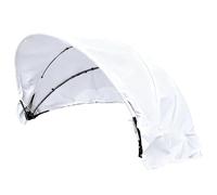 DSWCKNVK Patio Willow Daybed Canopy, Sun Island Outdoor Daybeds Round Roof Replacement, Replacement Roof for Outdoor Use for Sun Lounger Accessories (White, 167.64 cm)