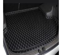 DSWERMG Car Leather Boot Liner for Porsche Panamera 2017-2023 (with net pockets on both sides), Rear Trunk Protector Pad Luggage Tray Cargo Liners Waterproof Mat, Car Accessories,Black-Beige