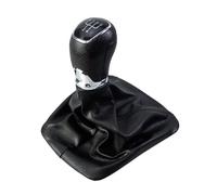 DSWILNV Gear Knob Cover Compatible with Skoda for Octavia 2 for A5 for A6 2004-2012 5 6 for Speed Car Stick Gear Shift Knob with Gaiter Boot Cover Lever Change Knob