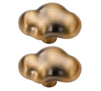 DSWZLQDXB 2 Pack Door Handles Cloud-Shaped Design Drawer Cabinet Pulls Zinc Alloy Door Levers Cupboard Cabinet Knobs for Kitchen Bathroom,Screws Included (Antique Bronze)