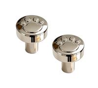 DSWZLQDXB 2 Pack Door Handles Silver Drawer Cabinet Pulls Zinc Alloy Door Levers Cupboard Cabinet Knobs for Kitchen Bathroom,Screws Included (9)