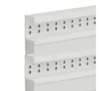 DSWZLQDXB 2 Packs Drawer Handles Invisible Finger Edge Pull Hidden Closet Handle G-Shape Ventilation Holes Cabinet Kitchen Aluminum Alloy Knobs Door Levers for Cupboard Wardrobe (40cm,White)