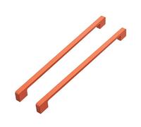 DSWZLQDXB 2 PCS Cabinet Knobs Aluminium Alloy Handle Cabinet Pulls Orange for Cabinet,Dresser,Drawer Door Kitchen Cabinet Hardware Home Dcoration Door Levers (Hole spacing 160mm)