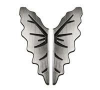 DSWZLQDXB 2 PCS Cabinet Knobs Leaf-Shaped Design Handle Zinc Alloy one Left,one Right Pulls for Dresser,Drawer Door Kitchen Cabinet Hardware Home Dcoration Door Levers (Antique Silver)