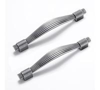 DSWZLQDXB 2 PCS Cupboard Pulls Cabinet Pulls Aluminium Alloy Cabinet Door Handle Furniture Drawer Pulls Knobs Door Levers for Kitchen Dresser,with Screws (Hole spacing 160mm,Silver)