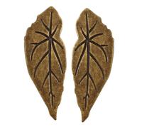 DSWZLQDXB 2 PCS Handle Zinc Alloy one Left,one Right Cabinet Knobs Leaf-Shaped Design Pulls for Dresser,Drawer Door Kitchen Cabinet Hardware Home Dcoration Door Levers (Antique Bronze)