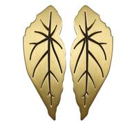 DSWZLQDXB 2 PCS Handle Zinc Alloy one Left,one Right Cabinet Knobs Leaf-Shaped Design Pulls for Dresser,Drawer Door Kitchen Cabinet Hardware Home Dcoration Door Levers (Black Antique Bronze)