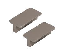 DSWZLQDXB 2 Pieces Cabinet Pulls Square Semicircular Cabinet Knobs Aluminium Alloy Handle for Dresser,Drawer Door Kitchen Hardware Home Door Levers (Hole spacing 32mm,Champagne)