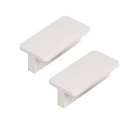 DSWZLQDXB 2 Pieces Cabinet Pulls Square Semicircular Cabinet Knobs Aluminium Alloy Handle for Dresser,Drawer Door Kitchen Hardware Home Door Levers (Hole spacing 32mm,Light Grey)