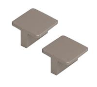 DSWZLQDXB 2 Pieces Cabinet Pulls Square Semicircular Cabinet Knobs Aluminium Alloy Handle for Dresser,Drawer Door Kitchen Hardware Home Door Levers (Hole spacing 16mm,Champagne)
