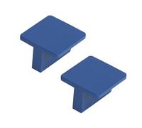 DSWZLQDXB 2 Pieces Cabinet Pulls Square Semicircular Cabinet Knobs Aluminium Alloy Handle for Dresser,Drawer Door Kitchen Hardware Home Door Levers (Hole spacing 16mm,Blue)