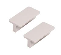 DSWZLQDXB 2 Pieces Cabinet Pulls Square Semicircular Cabinet Knobs Aluminium Alloy Handle for Dresser,Drawer Door Kitchen Hardware Home Door Levers (Hole spacing 32mm,Grey 2)