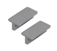 DSWZLQDXB 2 Pieces Cabinet Pulls Square Semicircular Cabinet Knobs Aluminium Alloy Handle for Dresser,Drawer Door Kitchen Hardware Home Door Levers (Hole spacing 32mm,Grey)