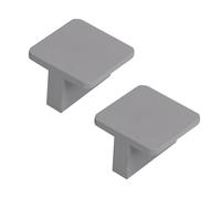 DSWZLQDXB 2 Pieces Cabinet Pulls Square Semicircular Cabinet Knobs Aluminium Alloy Handle for Dresser,Drawer Door Kitchen Hardware Home Door Levers (Hole spacing 16mm,Grey)