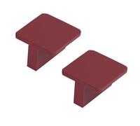 DSWZLQDXB 2 Pieces Cabinet Pulls Square Semicircular Cabinet Knobs Aluminium Alloy Handle for Dresser,Drawer Door Kitchen Hardware Home Door Levers (Hole spacing 16mm,red)