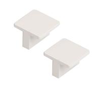 DSWZLQDXB 2 Pieces Cabinet Pulls Square Semicircular Cabinet Knobs Aluminium Alloy Handle for Dresser,Drawer Door Kitchen Hardware Home Door Levers (Hole spacing 16mm,Light Grey)