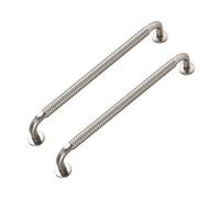 DSWZLQDXB 2 Pieces Cabinet Pulls Threaded Door Handle Brushed Finish Closet Handles Zinc Alloy Dressing Table Drawer Gloves Cabinet Knobs Door Levers (Hole spacing 160mm)