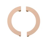 DSWZLQDXB 2 Pieces Drawer Pulls Half Circle Cabinet Knobs Aluminium Alloy Decorative Semi Circle Door Knobs C-Shaped Cupboard Handle Door Levers for Wardrobe,Book Cabinet (Pink)